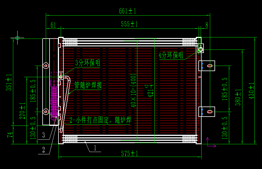 FAW JIEFANG J6 30W 8105010-30W P09102 CHINESE HEAVY TRUCK RADIATOR A/C CONDENSER EVAPORATOR