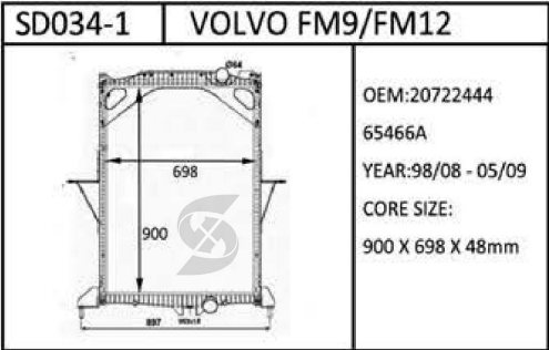 VOLVO HEAVY TRUCK RADIATOR 20460178 20482258 20517350 20536920 20722444 20936055 21124980 21229195 21345260 21384581 21385165 22235310 3183737 85000296 85000326 85000765 85003058 85003213 85003290 850